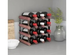 vidaXL Weinregal für 12 Flaschen Braun Massivholz Kiefer 32,5 x 22,5 x 32,5 cm