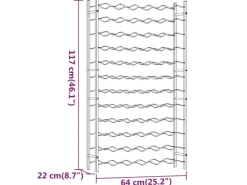 vidaXL Weinregal für 72 Flaschen Golden Metall