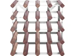 vidaXL Weinregal für 20 Flaschen Braun Massivholz Kiefer 41,5 x 22,5 x 41,5 cm