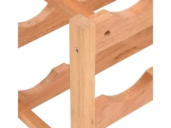 vidaXL Weinregal für 12 Flaschen Massivholz Nussbaum