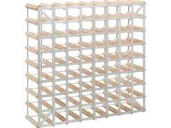 vidaXL Weinregal für 72 Flaschen Massivholz Kiefer