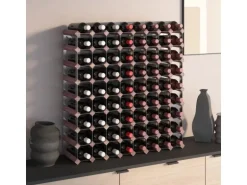 vidaXL Weinregal für 72 Flaschen Braun Massivholz Kiefer