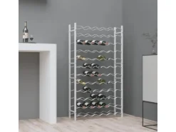 vidaXL Weinregal für 72 Flaschen Weiß Metall