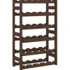 vidaXL Weinregal für 30 Flaschen Braun Massivholz Kiefer