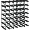 vidaXL Weinregal für 42 Flaschen Schwarz Massivholz Kiefer 61,5 x 22,5 x 61,5 cm