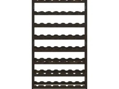 vidaXL Weinregal für 56 Flaschen Schwarz Massivholz Kiefer