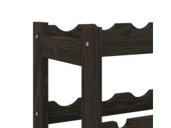 vidaXL Weinregal für 56 Flaschen Schwarz Massivholz Kiefer