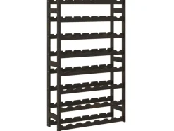 vidaXL Weinregal für 56 Flaschen Schwarz Massivholz Kiefer