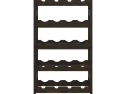 vidaXL Weinregal für 20 Flaschen Schwarz Massivholz Kiefer 43 x 25 x 70 cm