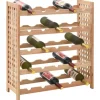 vidaXL Weinregal für 25 Flaschen Nussbaumholz Massiv 63x25x73 cm