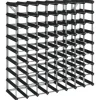 vidaXL Weinregal für 72 Flaschen Schwarz Massivholz Kiefer