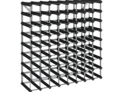 vidaXL Weinregal für 72 Flaschen Schwarz Massivholz Kiefer