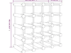 vidaXL Weinregal für 20 Flaschen 46,5x23x46,5 cm Massivholz Kiefer