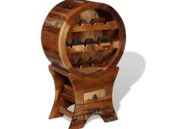 vidaXL Weinregal für 10 Flaschen Altholz Massiv