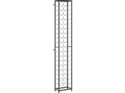 vidaXL Weinregal für 57 Flaschen Schwarz 34x18x200 cm Schmiedeeisen