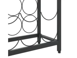vidaXL Weinregal für 57 Flaschen Schwarz 34x18x200 cm Schmiedeeisen