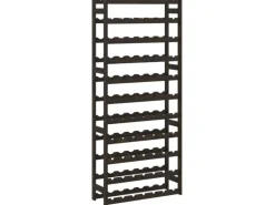 vidaXL Weinregal für 77 Flaschen Schwarz Massivholz Kiefer