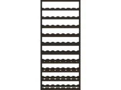 vidaXL Weinregal für 77 Flaschen Schwarz Massivholz Kiefer