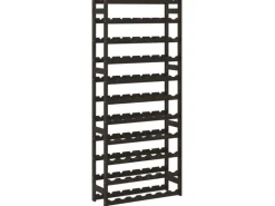 vidaXL Weinregal für 77 Flaschen Schwarz Massivholz Kiefer