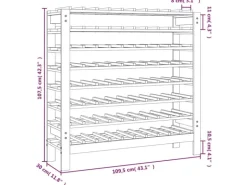 vidaXL Weinregal 109,5x30x107,5 cm Massivholz Kiefer