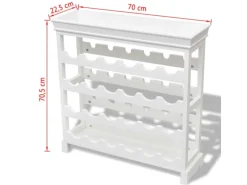 vidaXL Weinschrank Abreu Weiß