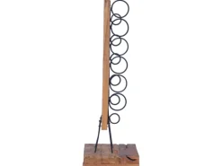vidaXL Weinständer für 6 Flaschen 35x35x100 cm Massivholz Teak