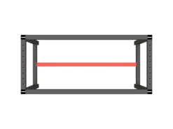 vidaXL Werkbankgestell MattSchwarz und MattRot 110x50x79 cm Metall