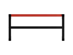 vidaXL Werkbankgestell Metall 120x57x79 cm Schwarz und Rot