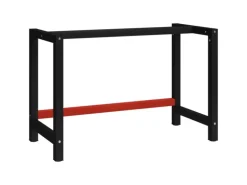 vidaXL Werkbankgestell Metall 120x57x79 cm Schwarz und Rot