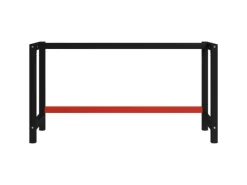 vidaXL Werkbankgestell Metall 150x57x79 cm Schwarz und Rot