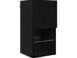vidaXL Wohnwand mit LED 8-Tlg Schwarz Eichen-Optik 3402922