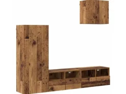 vidaXL Wohnwand 4-Tlg Altholz Holzwerkstoff 3402779