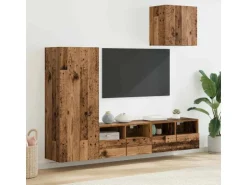 vidaXL Wohnwand 4-Tlg Altholz Holzwerkstoff 3402779