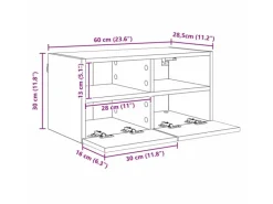 vidaXL Wohnwand 4-Tlg Altholz Holzwerkstoff 3402779