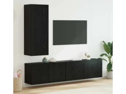vidaXL Wohnwand 5-Tlg Schwarz Eichen-Optik Holzwerkstoff 3402778