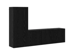 vidaXL Wohnwand 5-Tlg Schwarz Eichen-Optik Holzwerkstoff 3402769