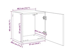 vidaXL Wohnwand 5-Tlg Schwarz Eichen-Optik Holzwerkstoff 3402769
