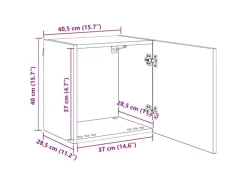 vidaXL Wohnwand 4-Tlg Schwarz Eichen-Optik Holzwerkstoff 3402766
