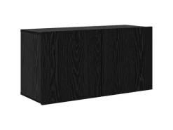 vidaXL Wohnwand 4-Tlg Schwarz Eichen-Optik Holzwerkstoff 3402766