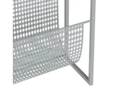 vidaXL Zeitschriftenständer Silbern 35x15x45 cm Stahl