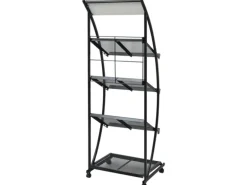 vidaXL Zeitschriftenständer 47 x 40 x 134 cm Schwarz und Weiß A4