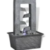 vidaXL Zimmerbrunnen mit LED-Licht Polyresin 15,8 x 11,8 x 24 cm