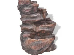 vidaXL Zimmerbrunnen mit LED-Licht Polyresin 24 x 33,5 x 45,5 cm