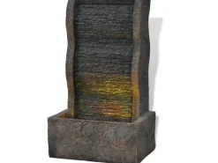 vidaXL Zimmerbrunnen mit LED-Licht Polyresin 28,5 x 20,5 x 49,5 cm