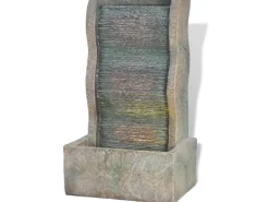 vidaXL Zimmerbrunnen mit LED-Licht Polyresin 28,5 x 20,5 x 49,5 cm