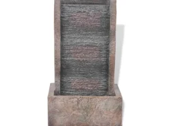 vidaXL Zimmerbrunnen mit LED-Licht Polyresin 28,5 x 20,5 x 49,5 cm