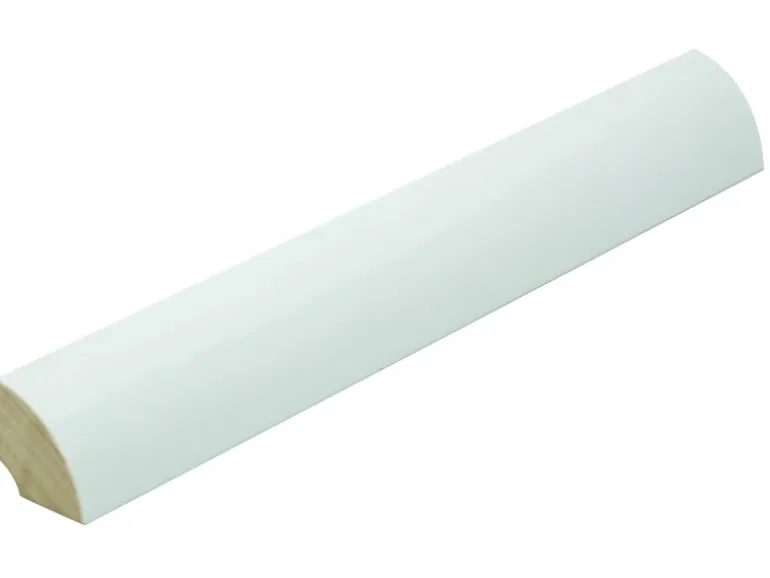 Viertelstab 22 mm x 22 mm Weiß Lackiert
