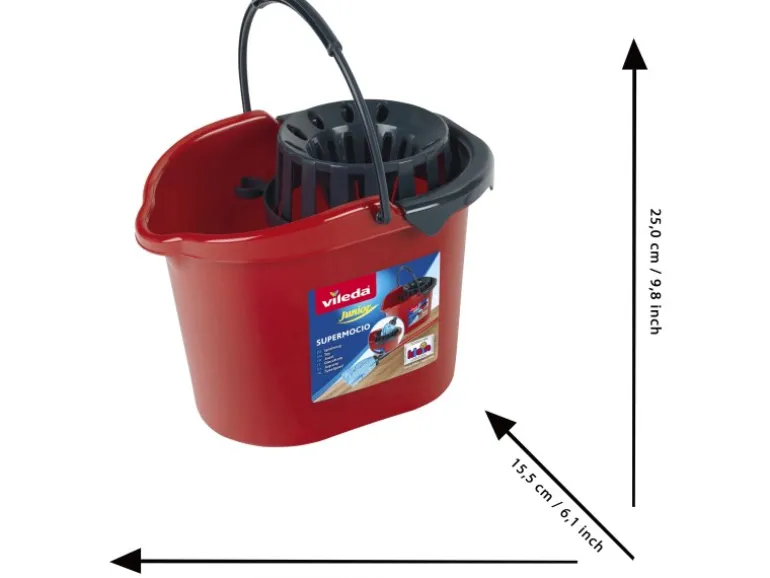 Vileda Kinder-Wischmopp und Eimer Rot