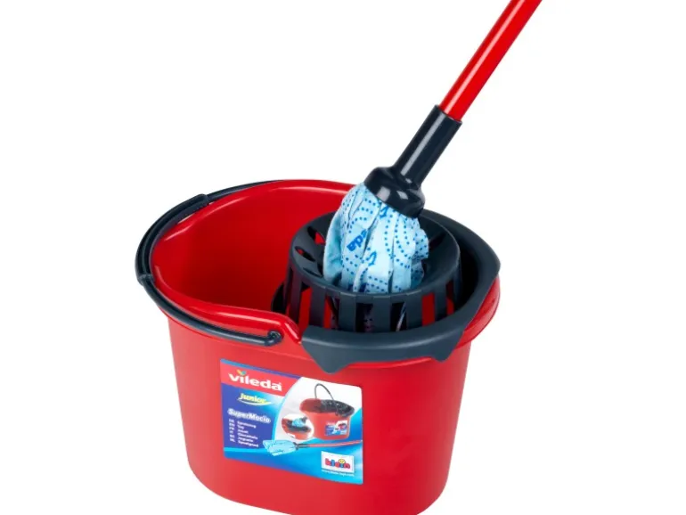Vileda Kinder-Wischmopp und Eimer Rot
