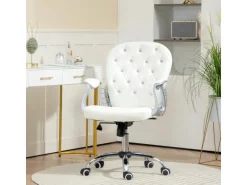Vinsetto Bürostuhl Ergonomisch für Home Office 59 x 60 x 103 cm Weiß